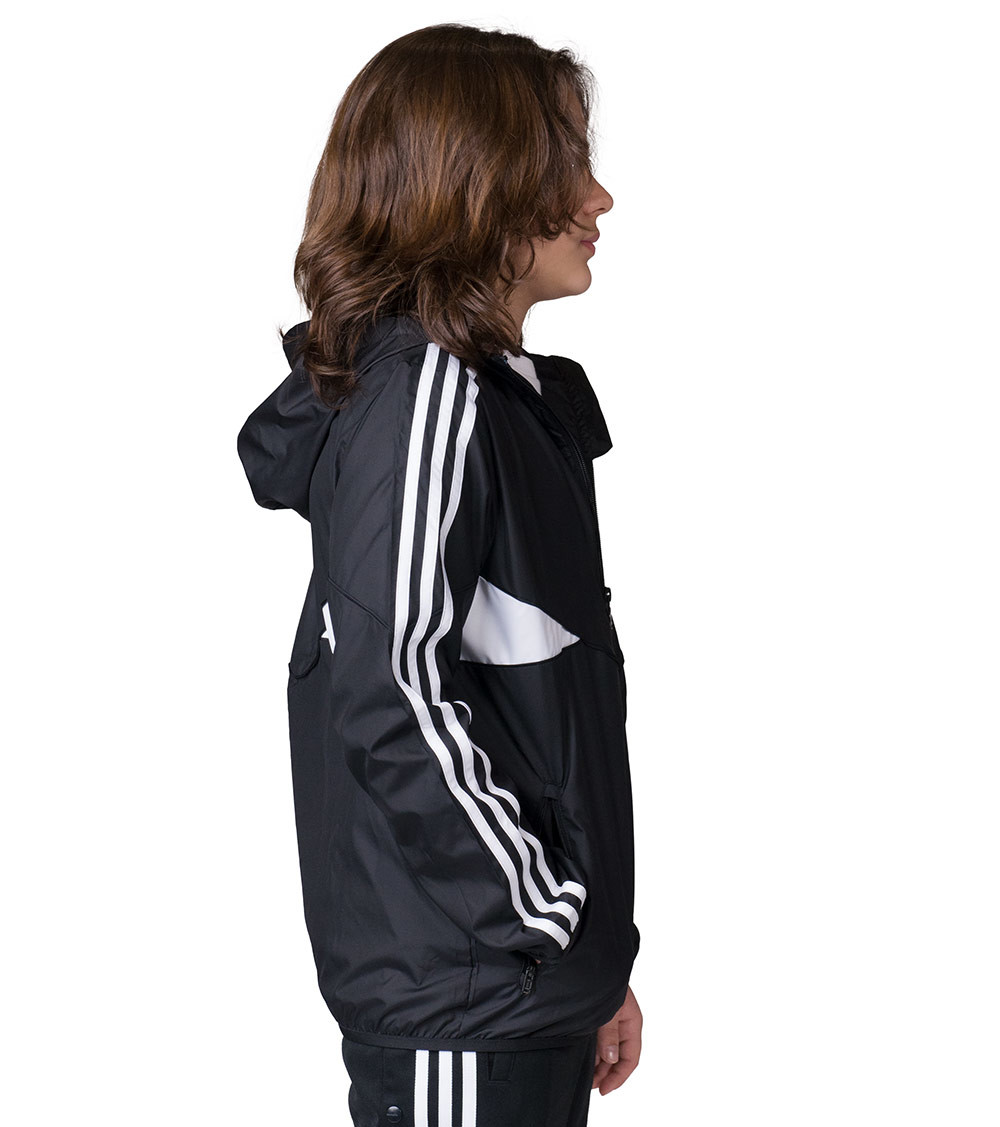 Adidas Junior Colorado Windbreaker Big Kids Jackets Black-White bq8622 - Picture 3 of 6
