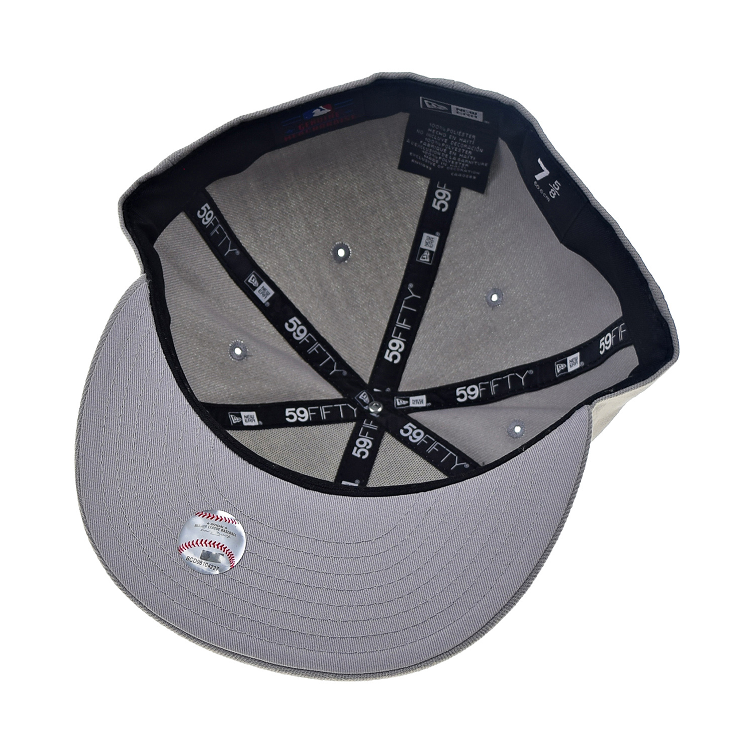 New York Yankees Basic 59Fifty Fitted Men's Hat Grey-White