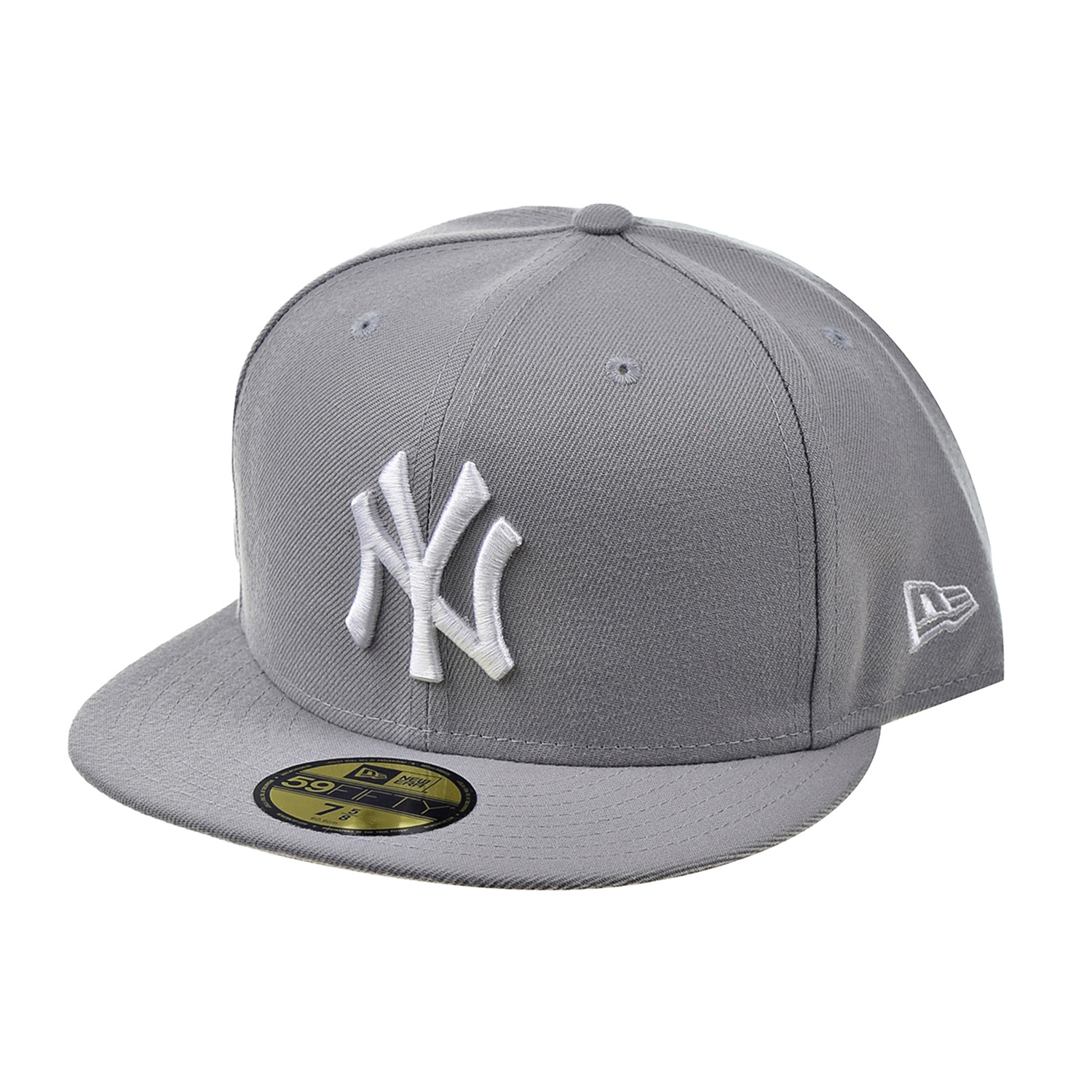 New York Yankees Basic 59Fifty Fitted Men's Hat Grey-White