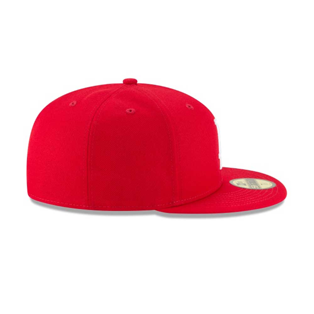 New Era 59Fifty Los Angeles Dodgers Scarlet Basic Men's Fitted Hat Red