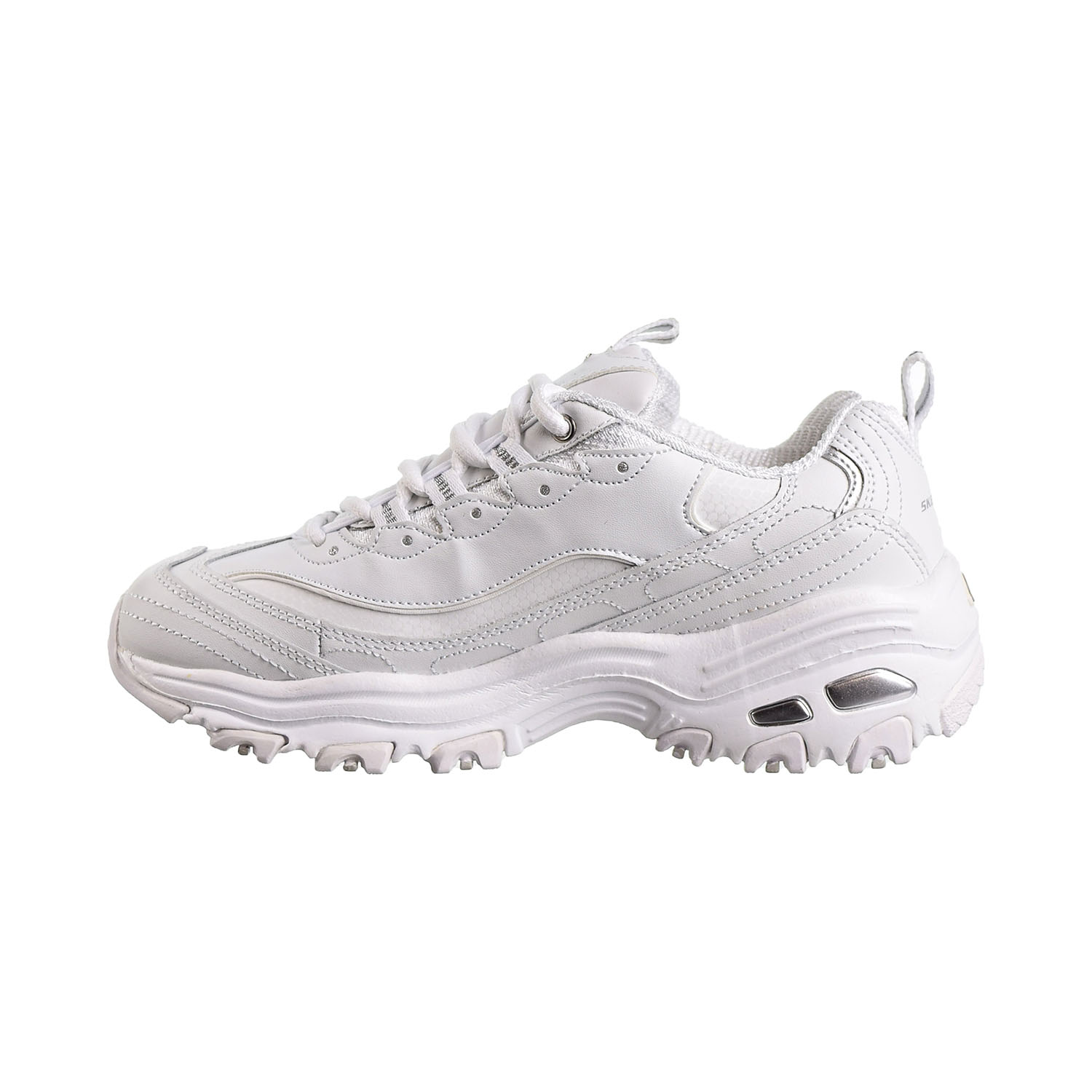 Skechers D'Lites Fresh Start Women's Shoes White-Silver 11931-WSL | eBay