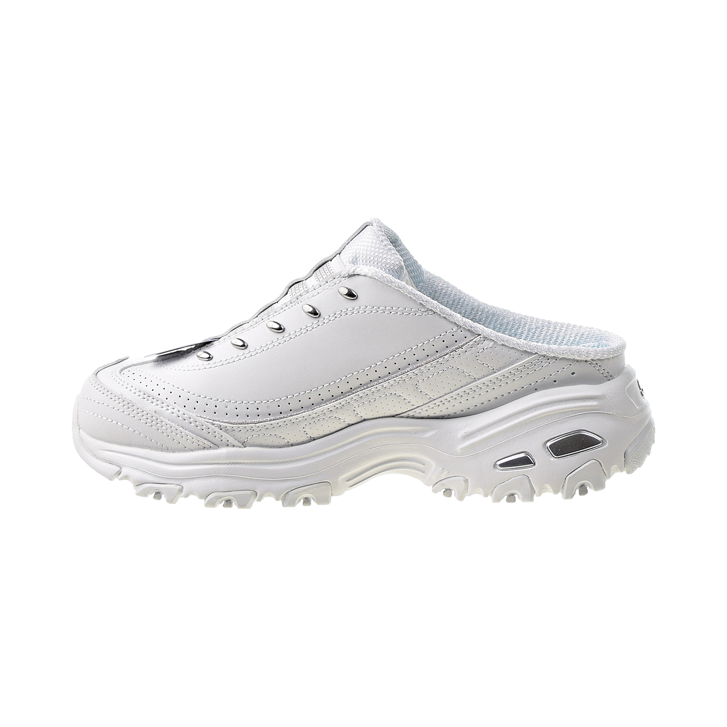 Skechers D'Lites Bright Sky Women's Slip-On Shoes White-Silver 11933 ...
