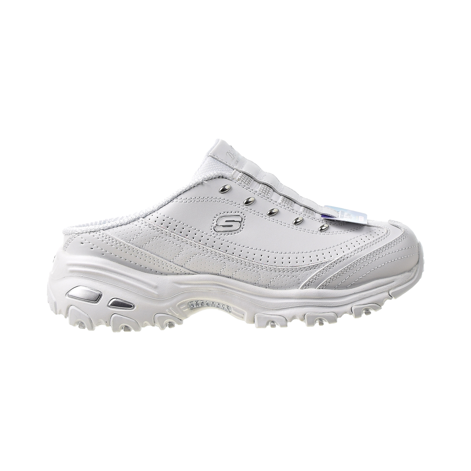 Skechers D'Lites Bright Sky Women's Slip-On Shoes White-Silver 11933 ...