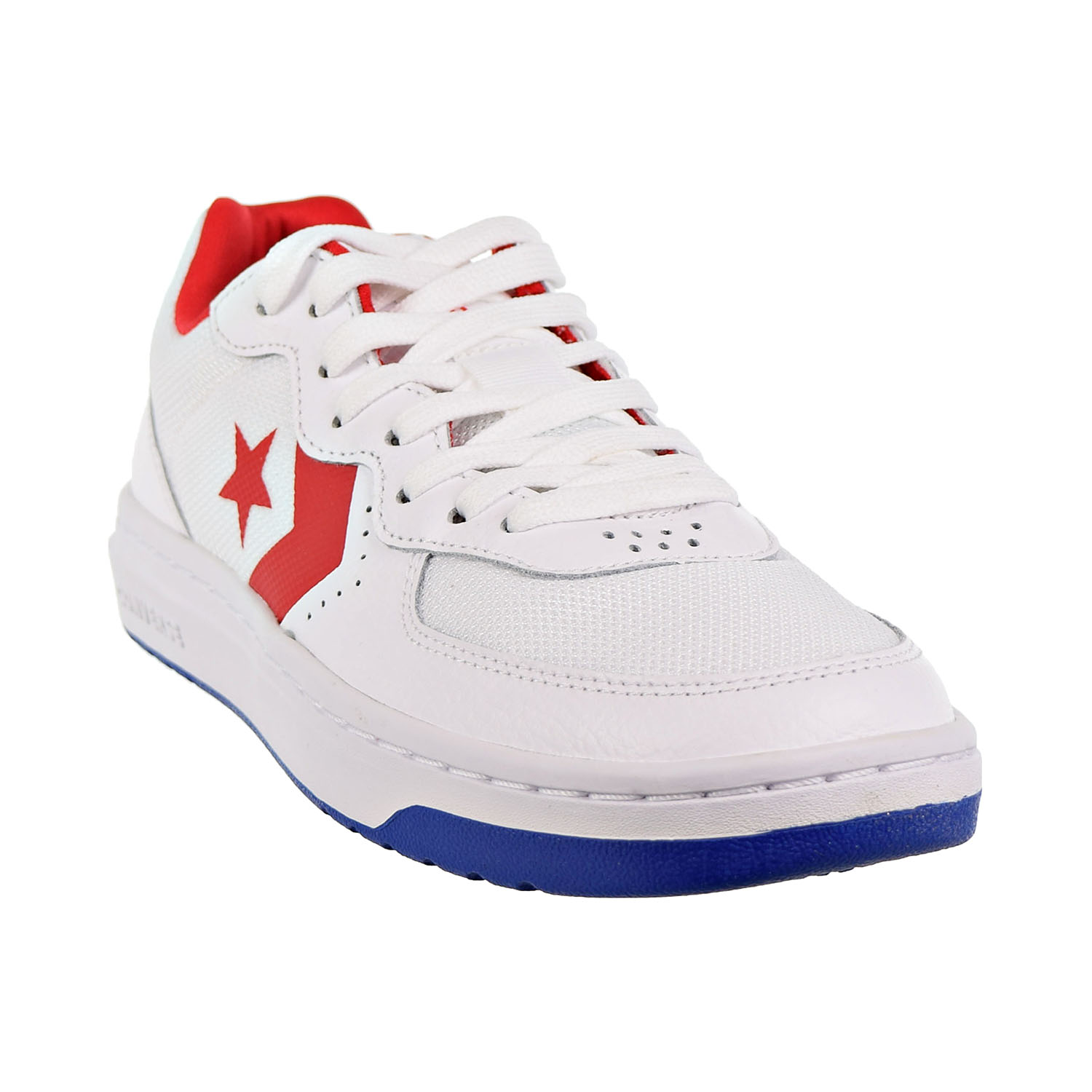 Converse Rival Ox Big Kids-Men's Shoes White-Enamel Red-Blue 163205C | eBay