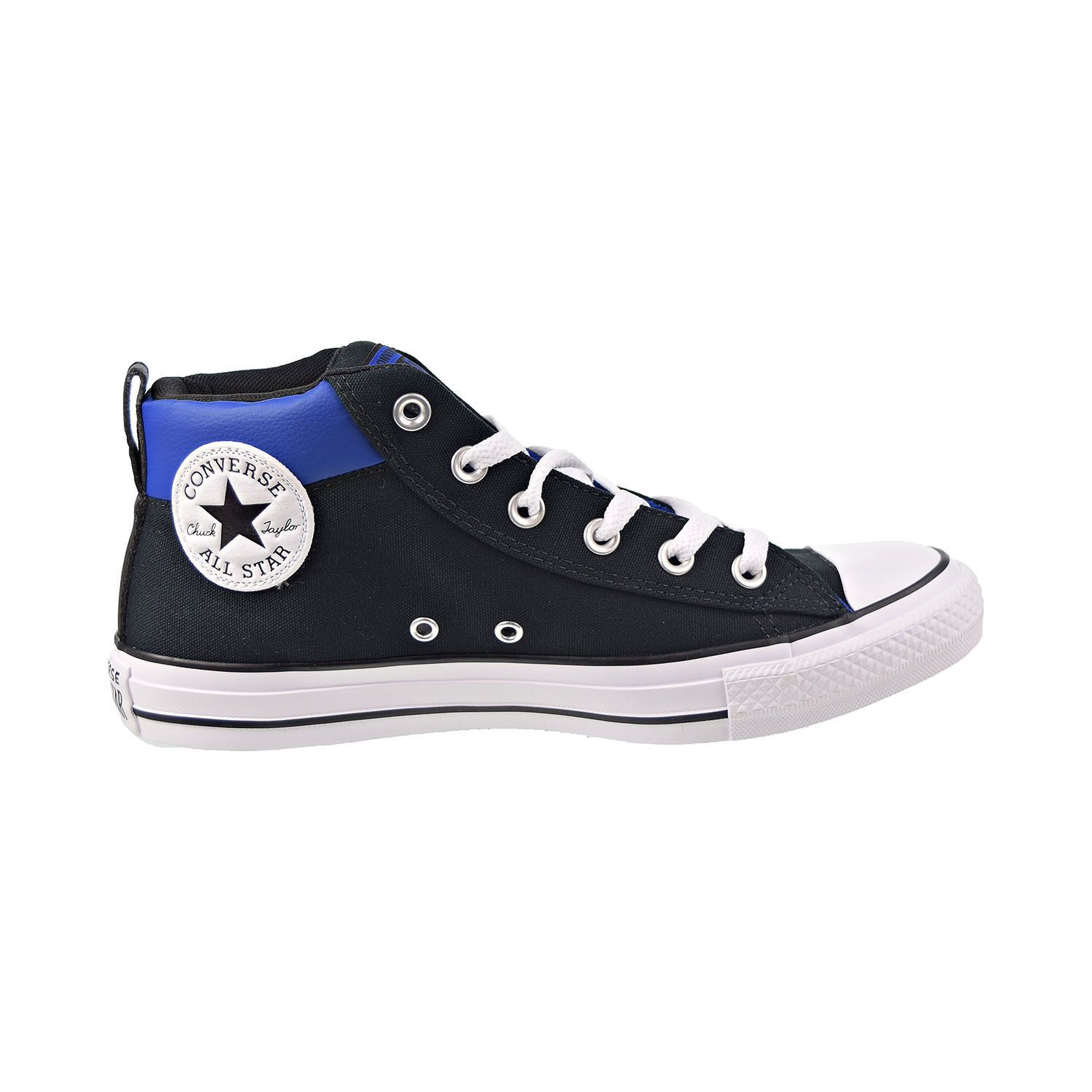 Converse Chuck Taylor All Star Street Mid Men's Shoes Black-White-Blue ...
