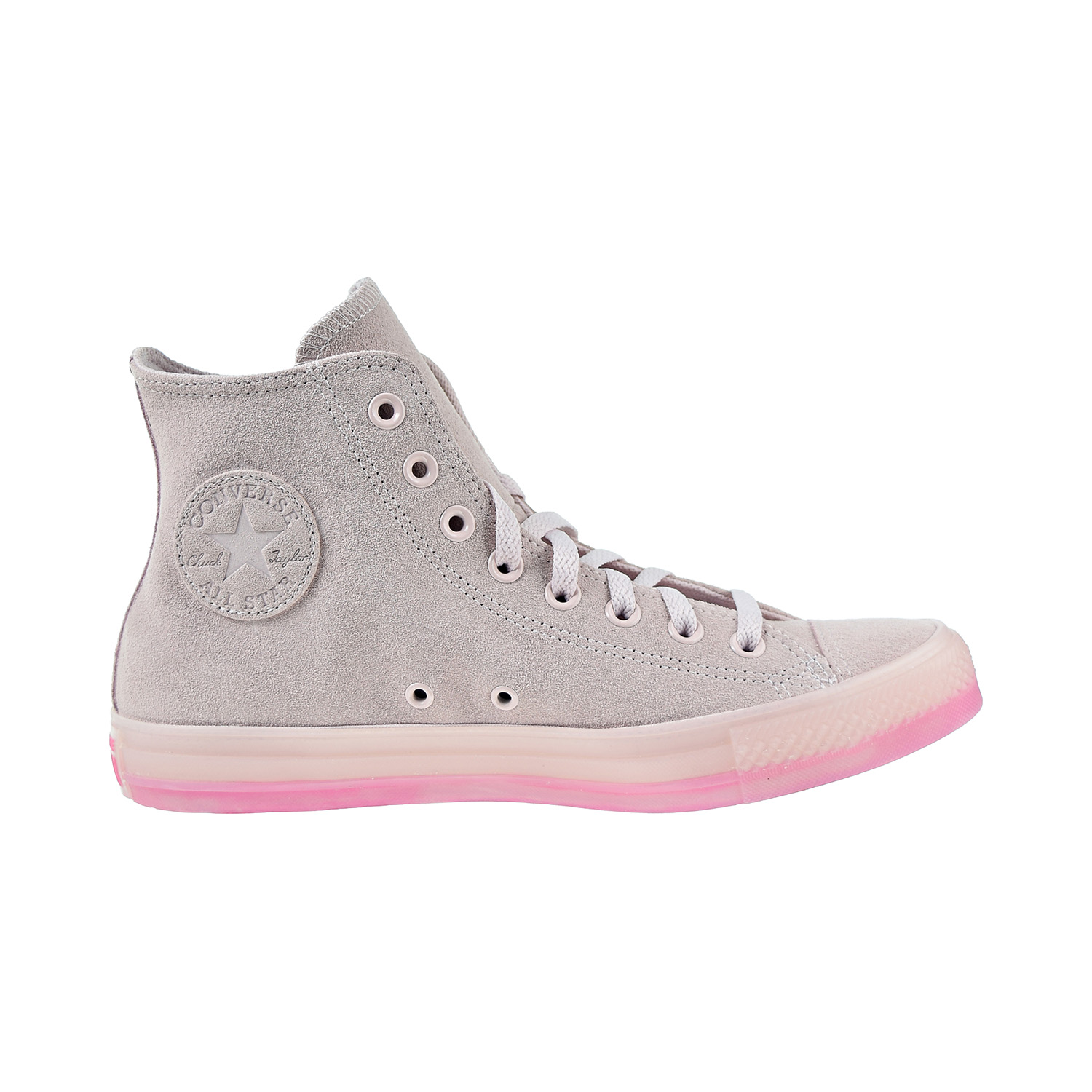 barely rose high top converse