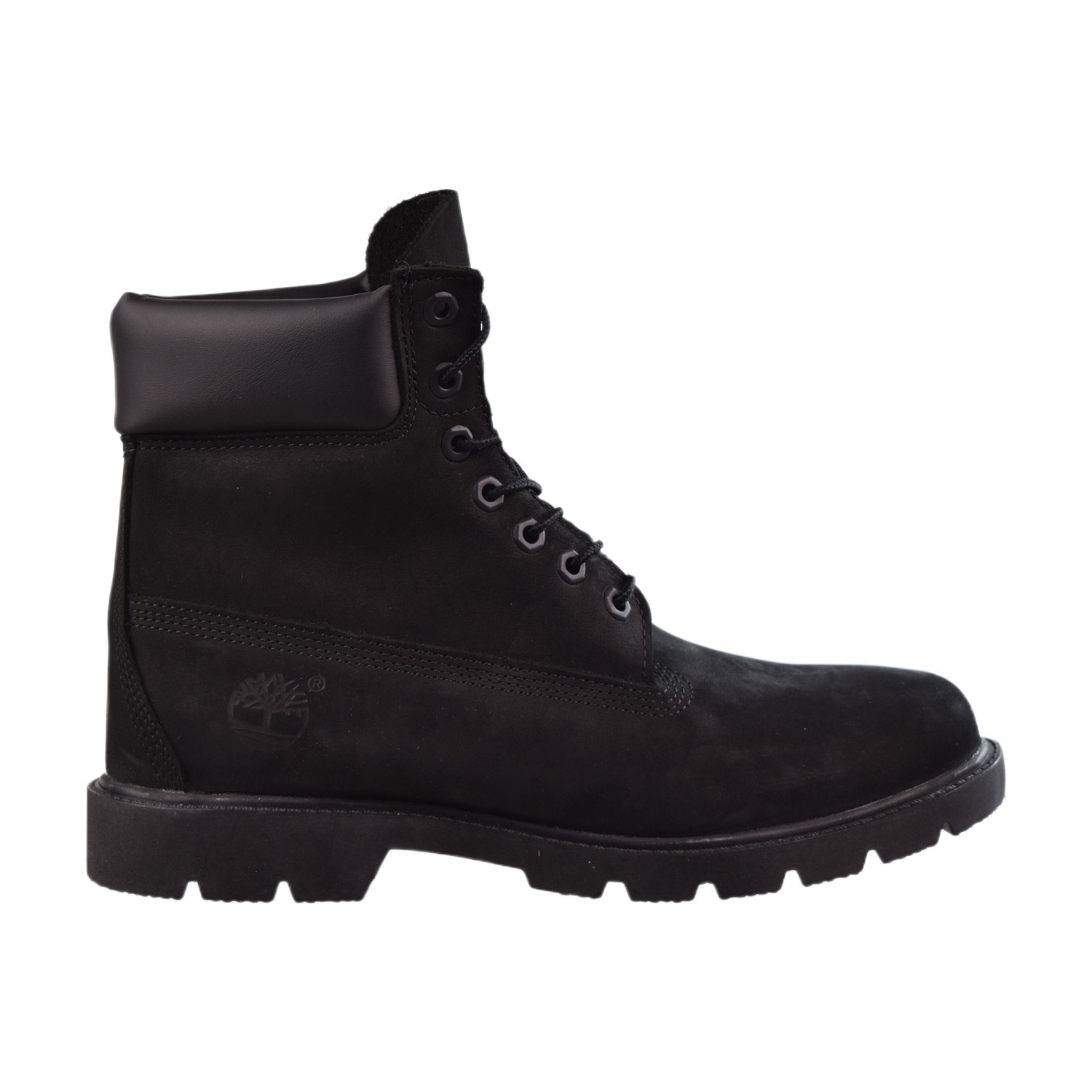 Timberland Men's 6' Inch Basic Waterproof Suede Nubuck Boots Black ...