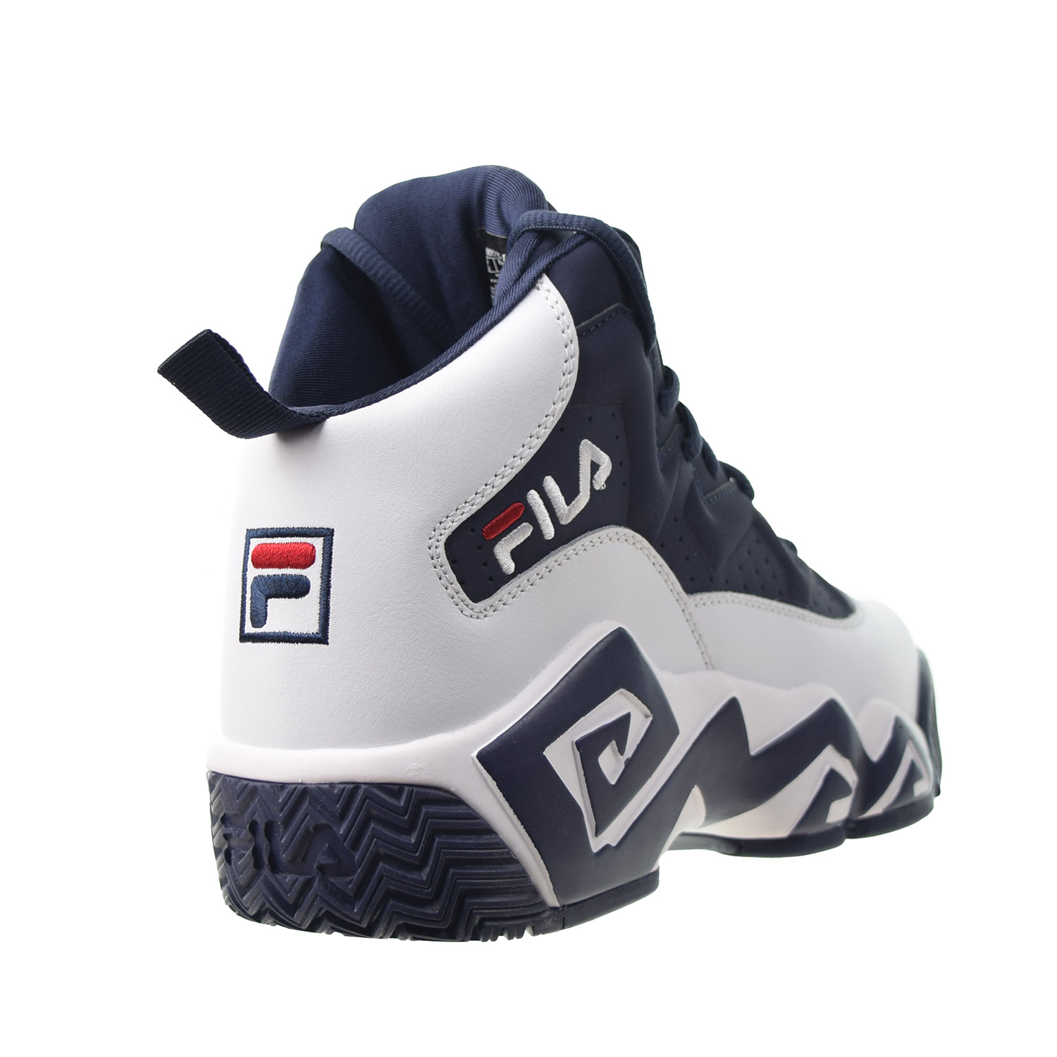 Fila MB High Jamal Mashburn Men's Basketball Shoes White-Navy-Red