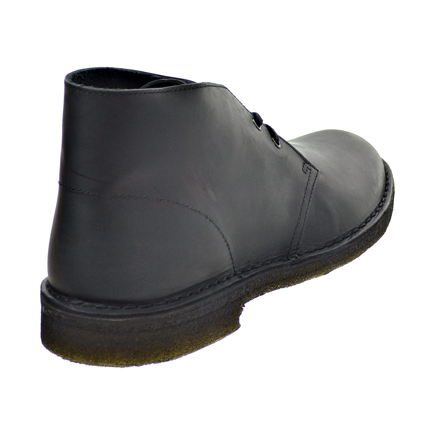 Clarks desert clearance boot black smooth