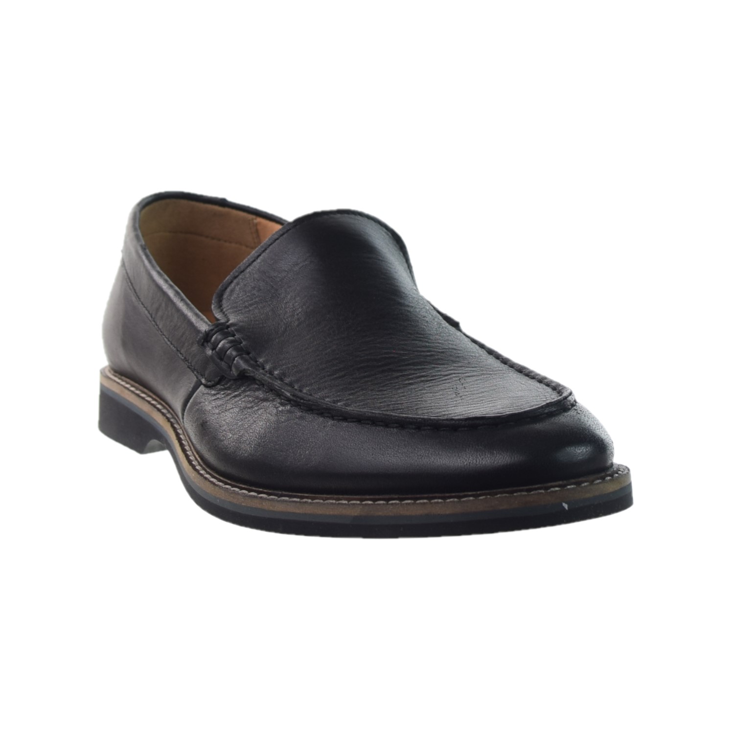 mens slip on black loafers