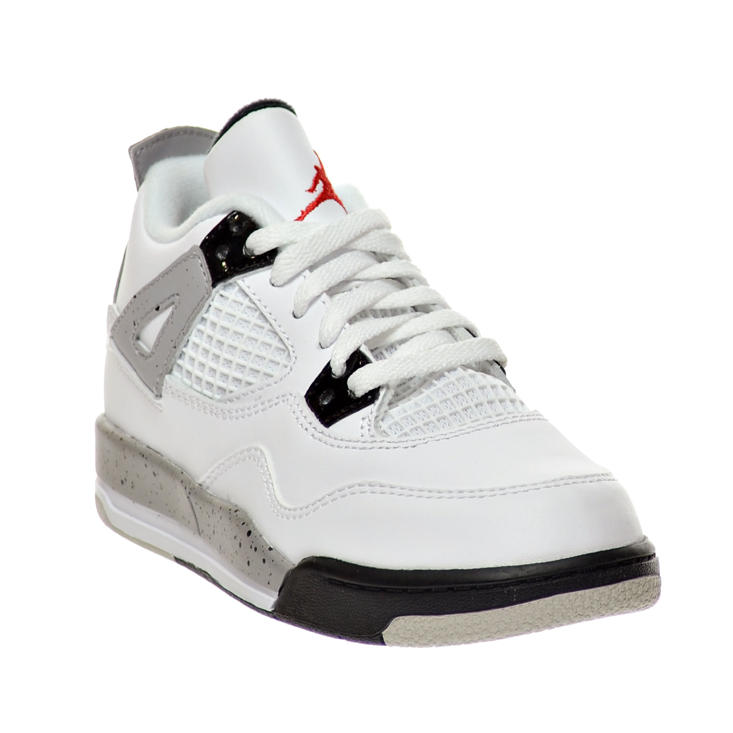 Jordan 4 Retro BP â€œCementâ€ Little Kid's Shoes White-Red-Black-Silver ...