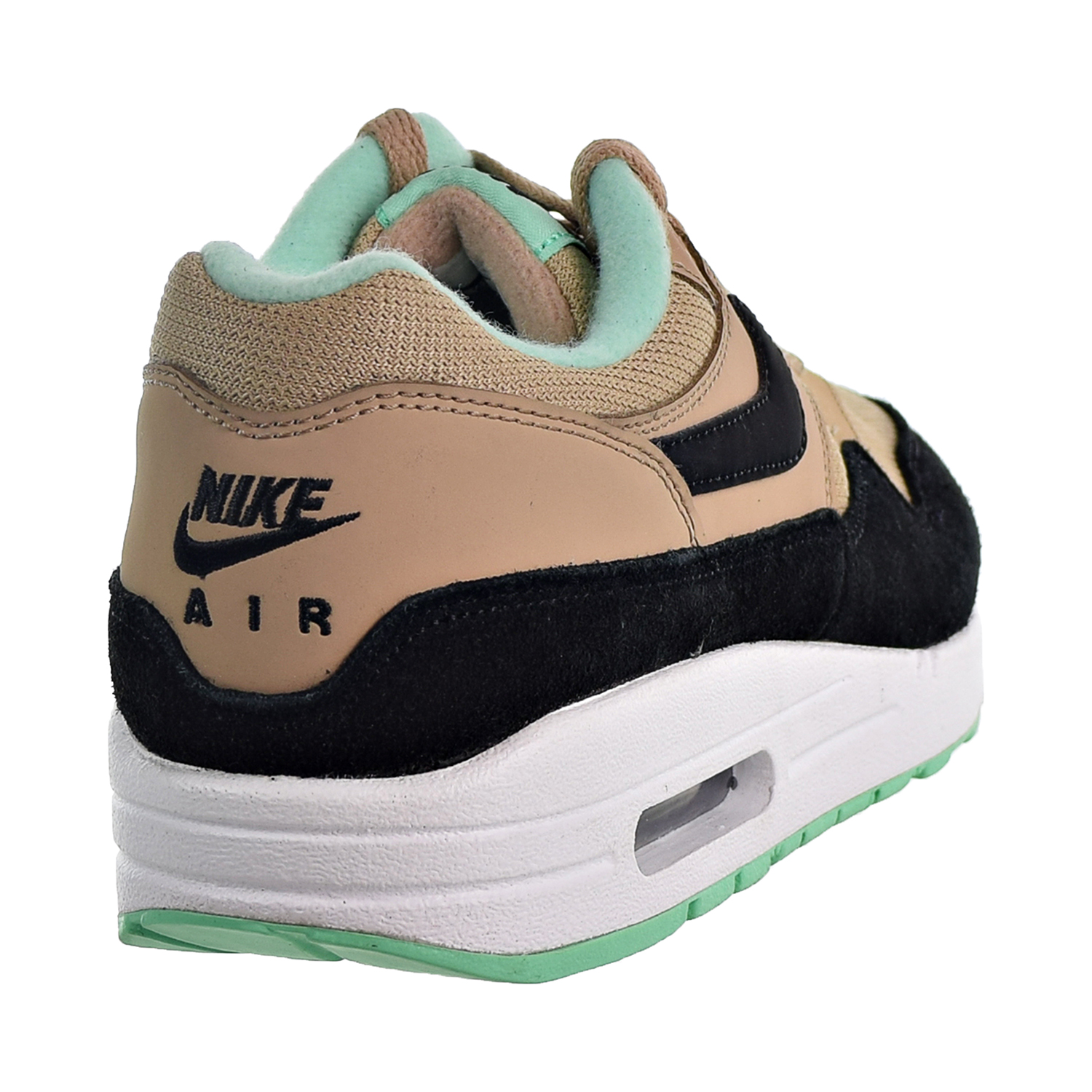 nike air max 1 desert black green glow