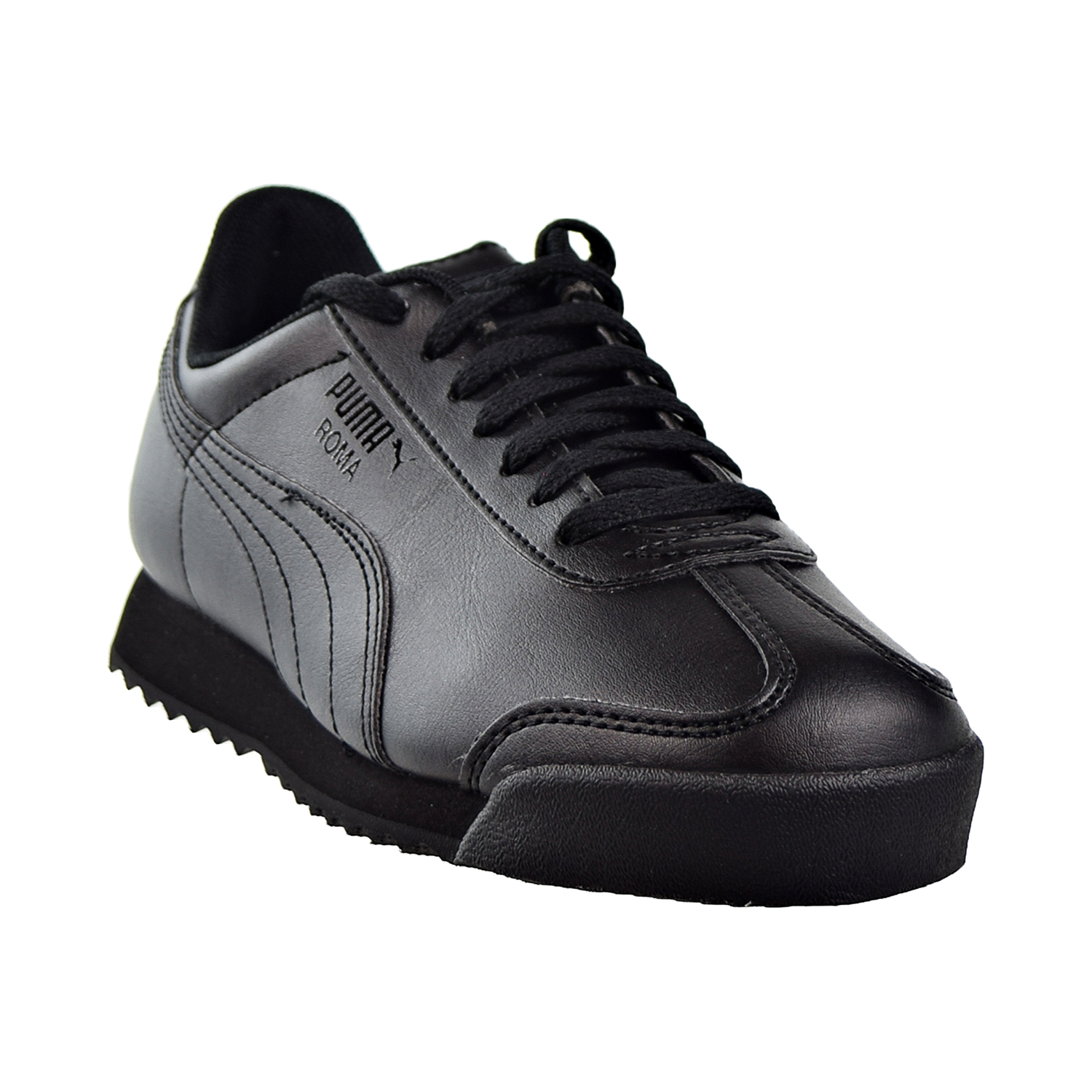 Puma Big Kids' ROMA BASIC JR Shoes Black/Black 354259-12 b Unisex Shoes ...