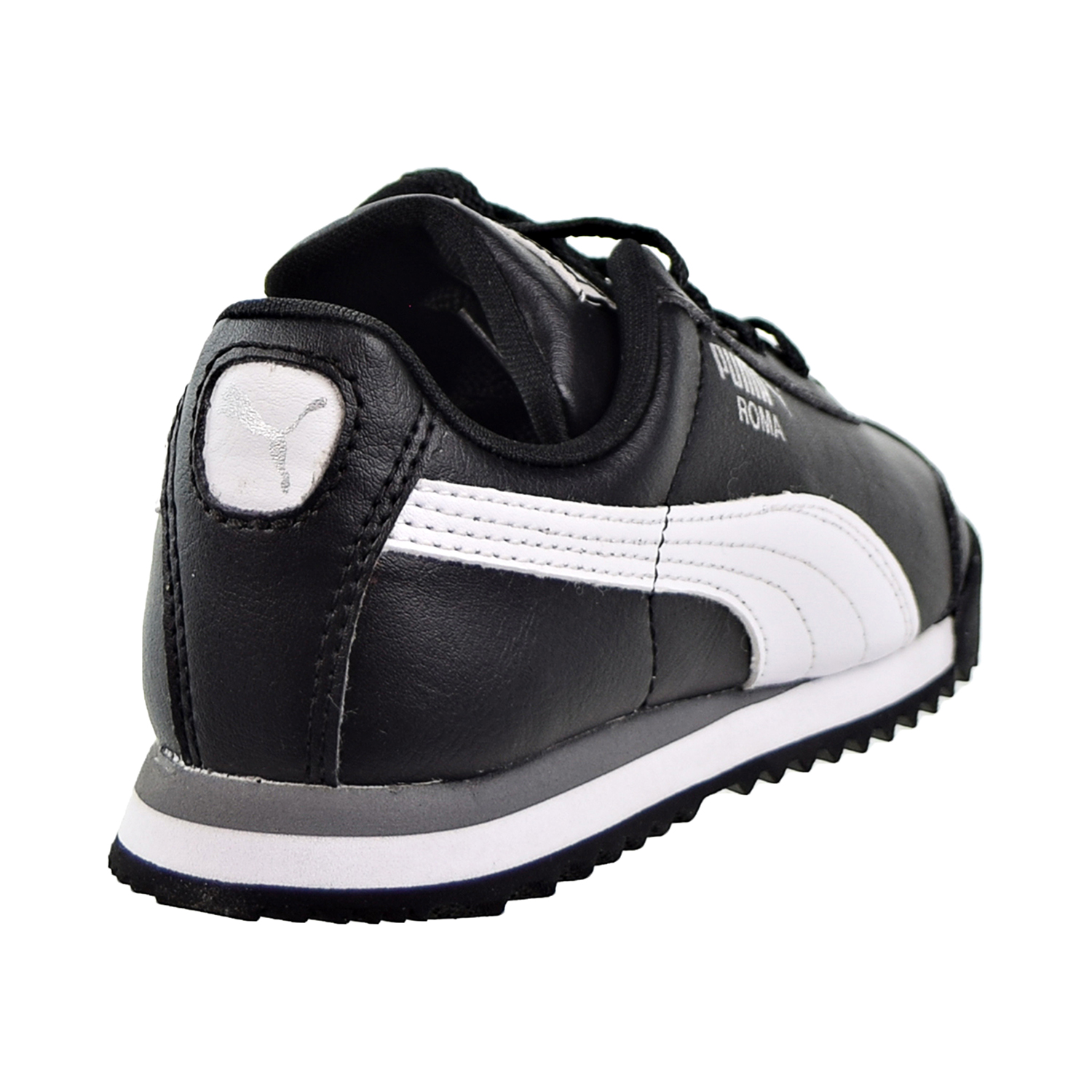 Puma Roma Basic INF Toddlers-Little Kids Shoes Black-White-Puma Silver ...