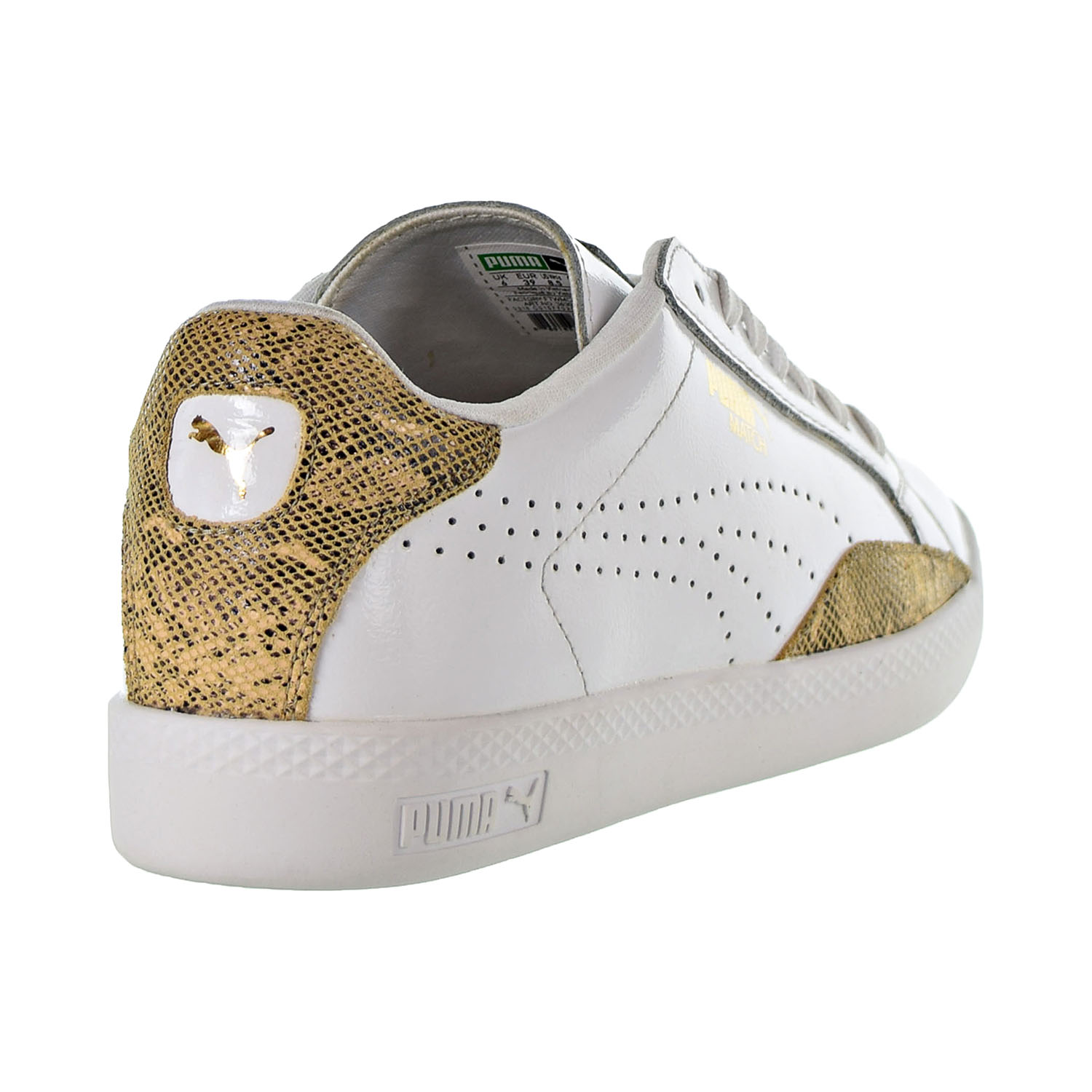 puma white and gold handbag