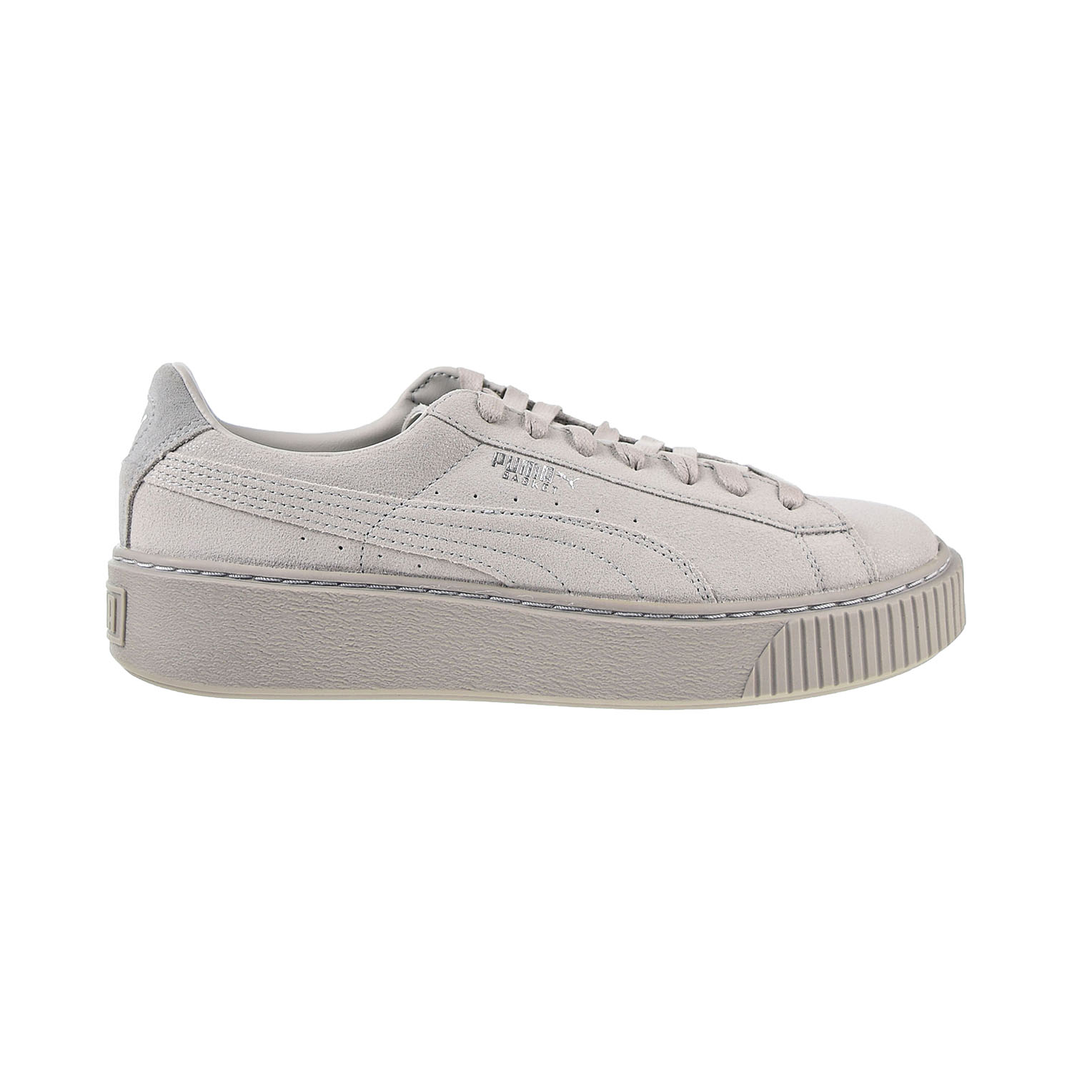 Puma Basket Platform Reset Women's Shoes Gray-Violet 363313-01