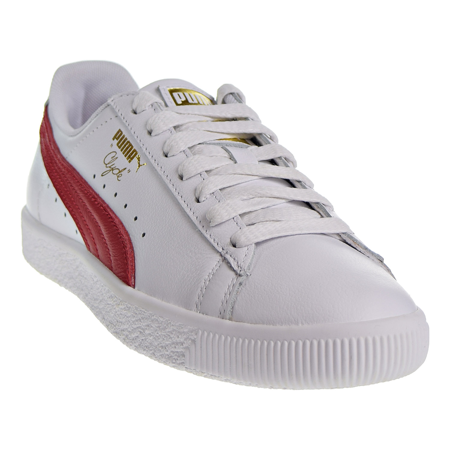 puma clyde core foil white