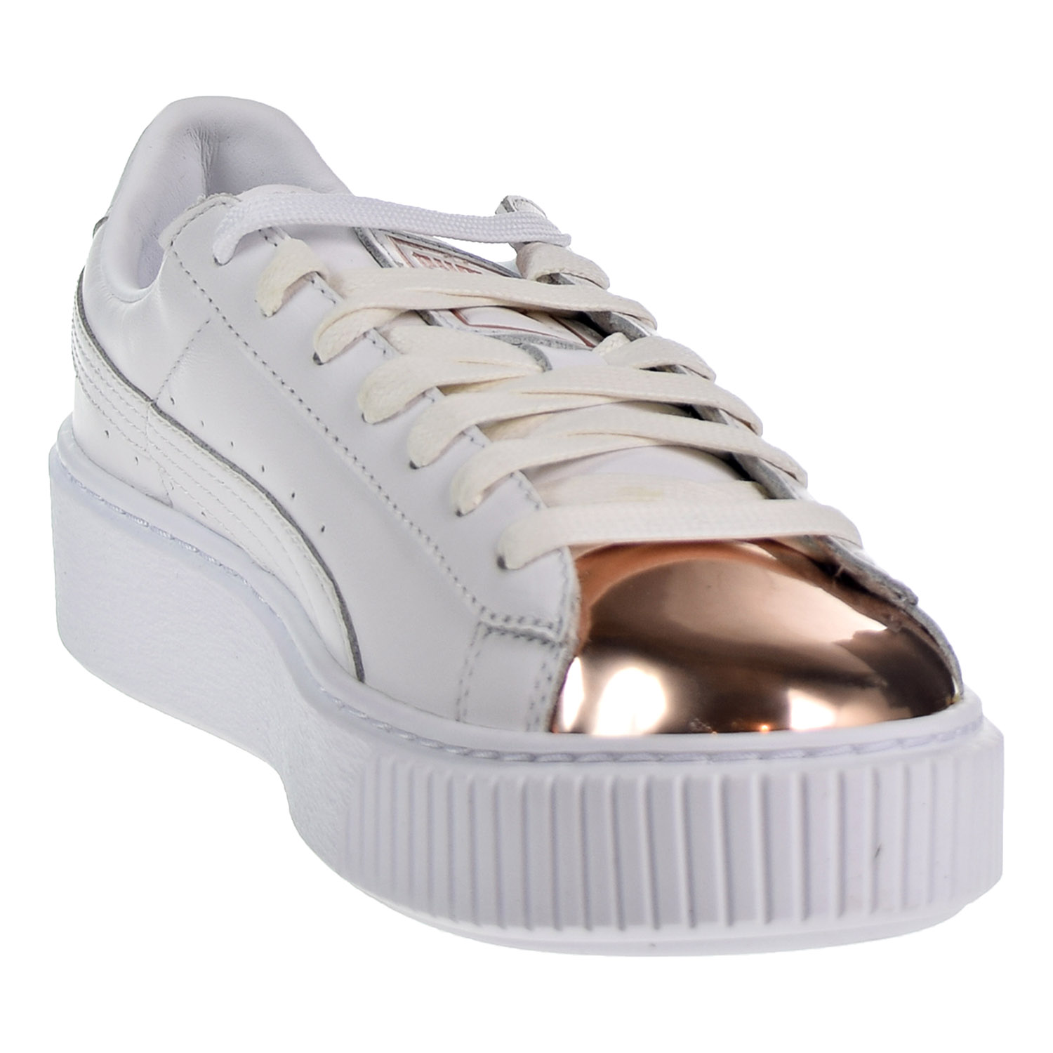 puma basket metallic rose gold