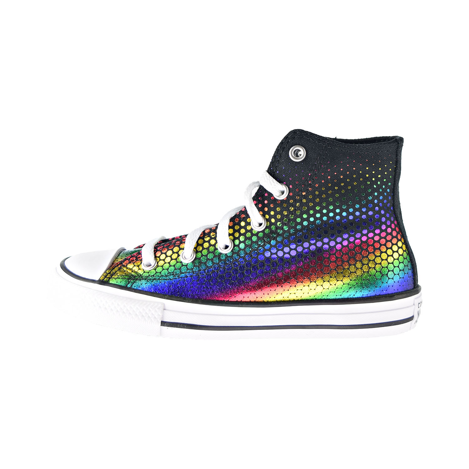 Converse Chuck Taylor AS Hi Rainbow Foil Little Kids' Shoes Black-Multi ...