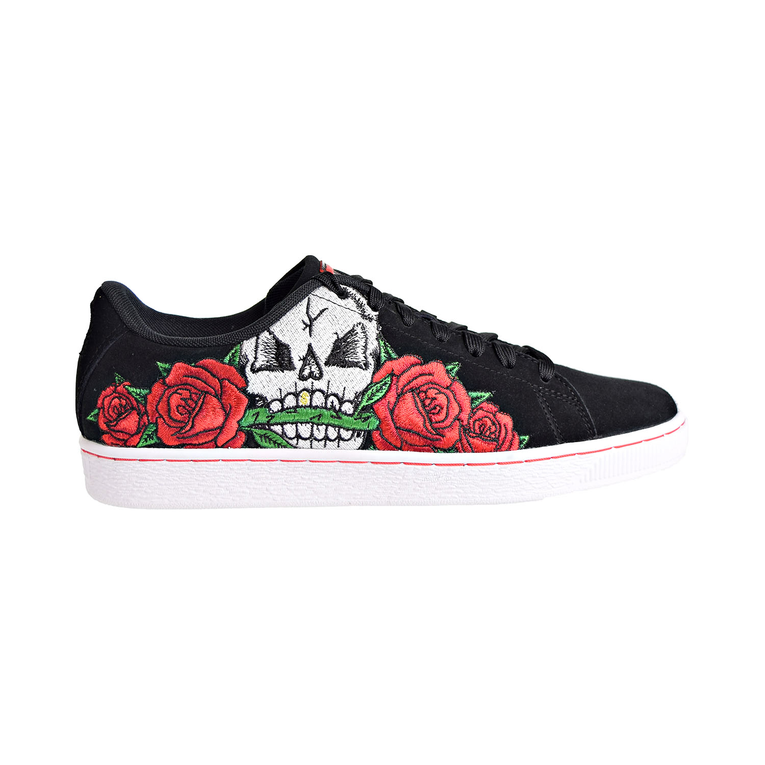 Puma Suede Classic Skull Men's Shoes Black/Risk Red/Amazon Green 368198-01 | eBay