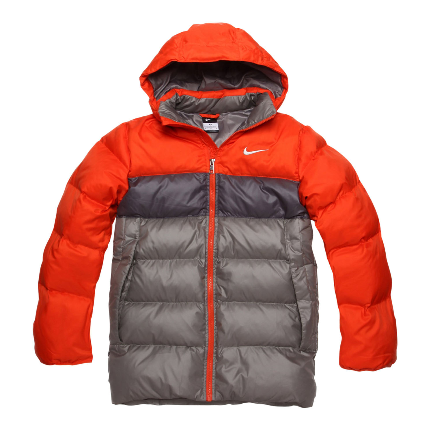 Nike Basic Down Kid's Jacket Orange-Grey 481562-846 | eBay