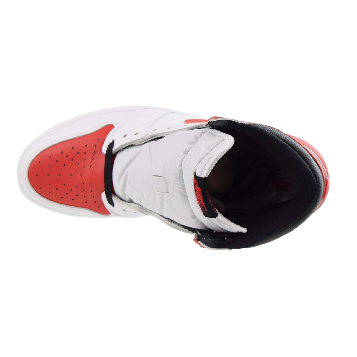 Jordan 1 Retro High Men's Shoes White-University Red-Black 555088