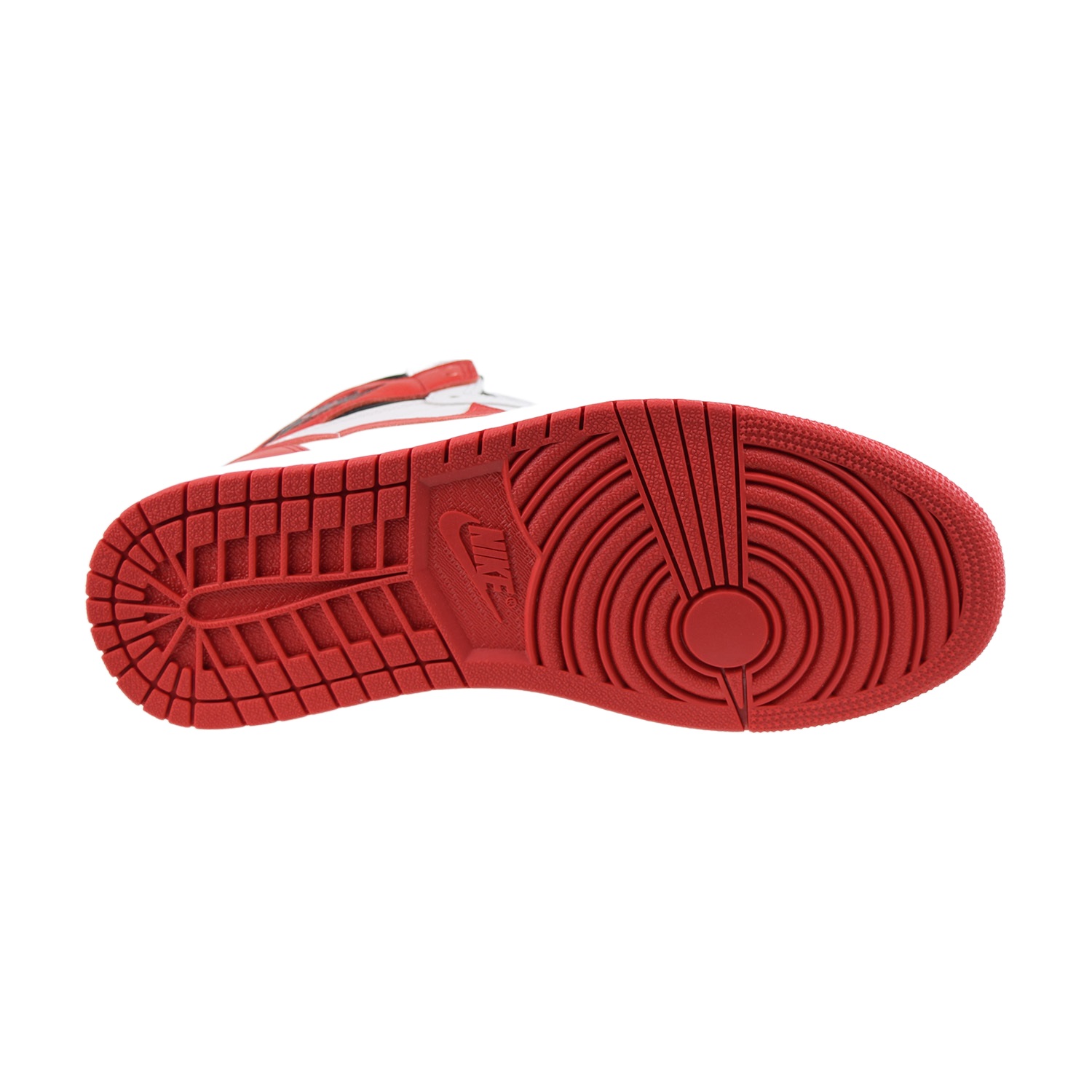 Jordan 1 Retro High Men's Shoes White-University Red-Black 555088
