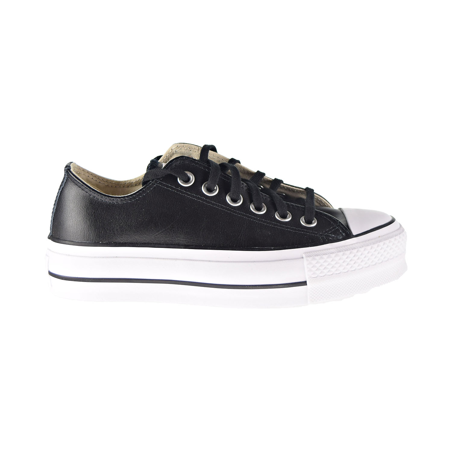 Converse Chuck Taylor All Star Platform Leather Low Top Women's Shoes ...