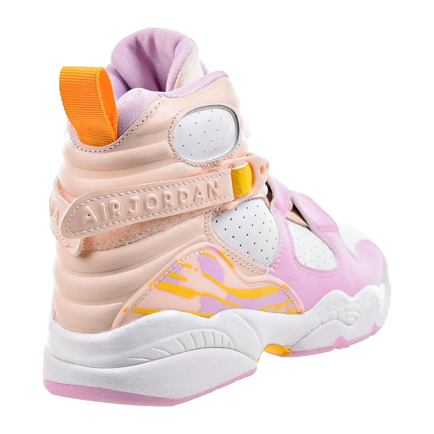 Air Jordan 8 Retro (GS) Big Kids' Shoes Orange Pearl-Pink