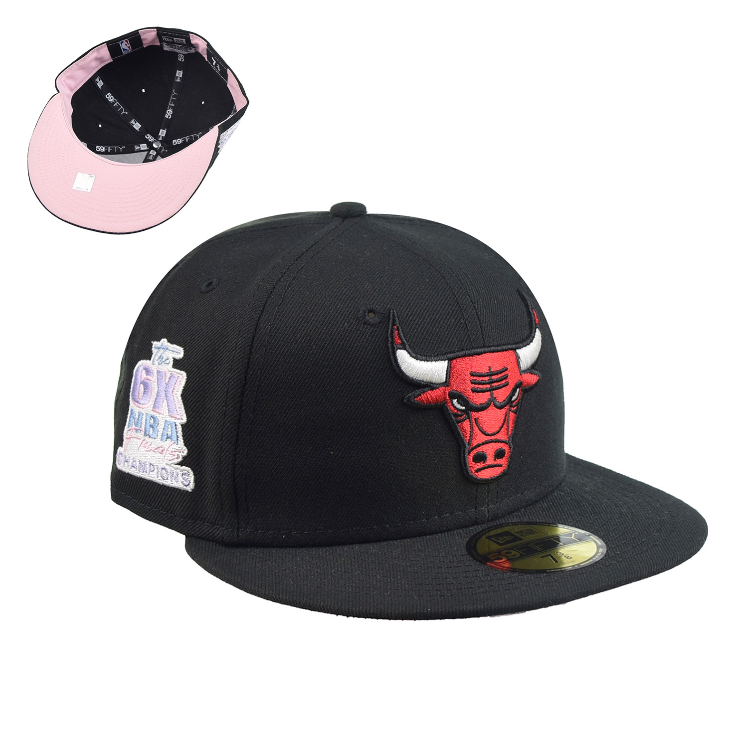 New Era Chicago Bulls Pop Sweat 59Fifty Men's Fitted Hat Black-Red