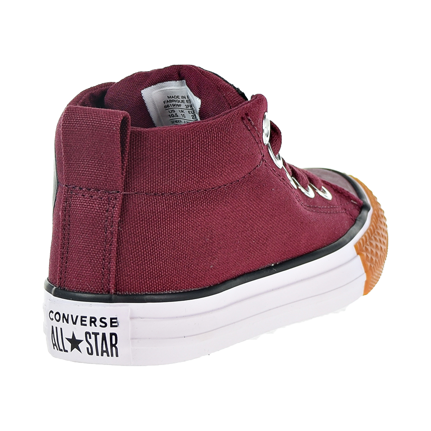 kids burgundy converse