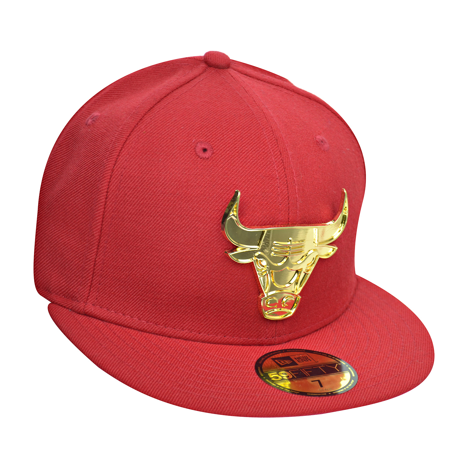 New Era Chicago Bulls 59Fifty NBA Men's Fitted Hat Cap Red/Gold ...