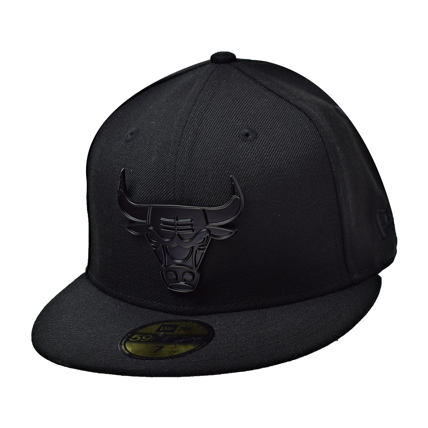 New Era Chicago Bulls 59fifty Metal Logo Men's Fitted Hat Cap Black eBay