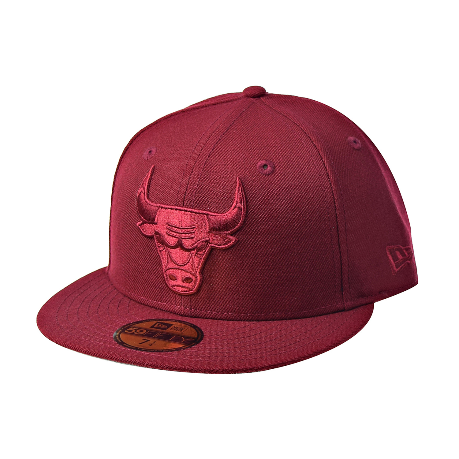 Приталенная мужская шляпа New Era Chicago Bulls 59Fifty бордовая 70602025