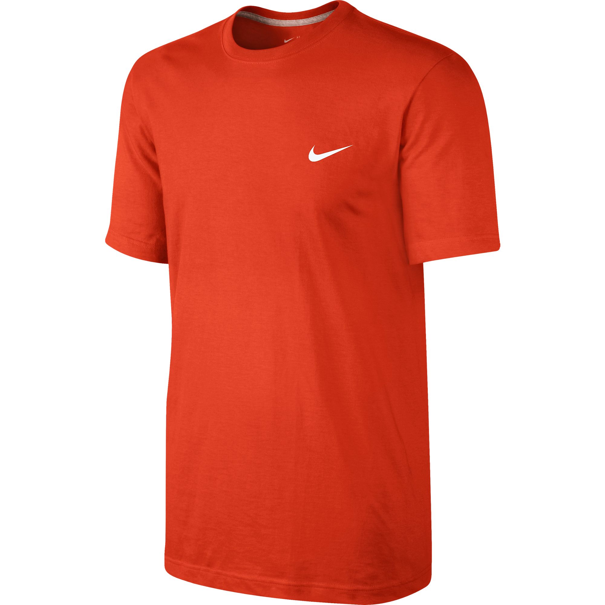 Nike Embroidered Swoosh Men's T-Shirt Athletic Orange/White 707350-891 ...