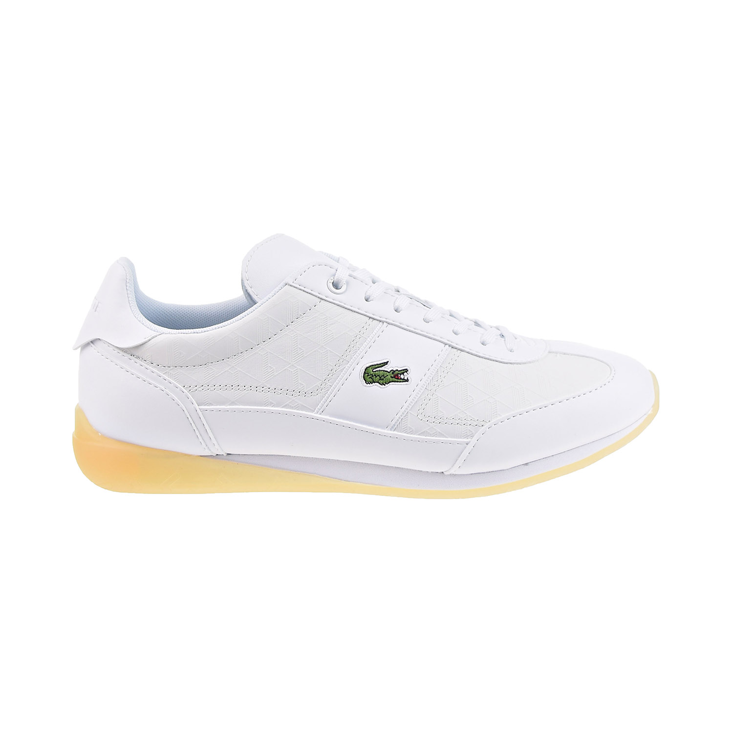 men's lacoste angular textile and leather sneakers
