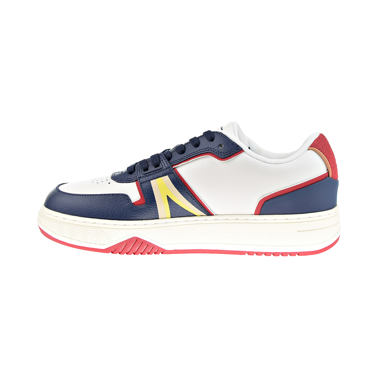 Lacoste L001 SMA Synthetic Men's Shoes White-Blue-Red 744SMA0068