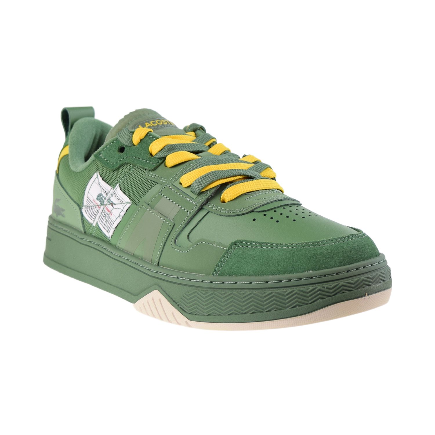 Lacoste L001 Crafted Men's Shoes Green-Yellow 745SMA0078-1M8 | eBay