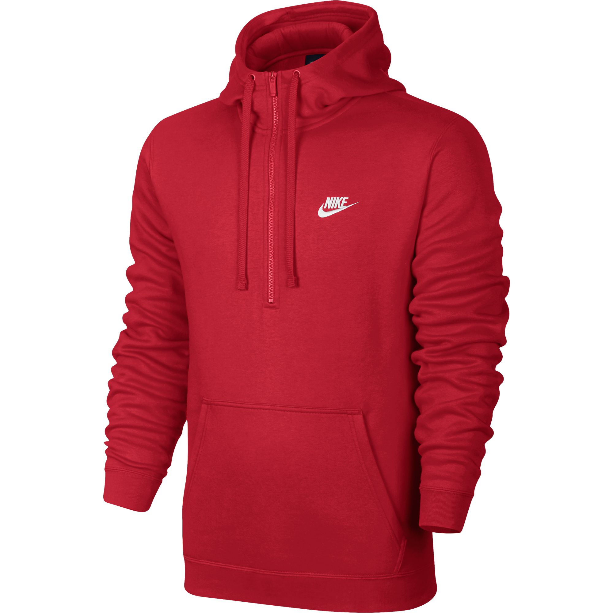 Nike Club Half Zip Longsleeve Men's Hoodie Red/White 812519-657 | eBay