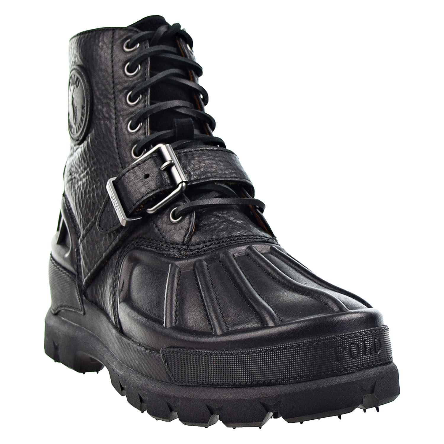 Polo Ralph Lauren Oslo High Men's Boots Oiled Leather Black