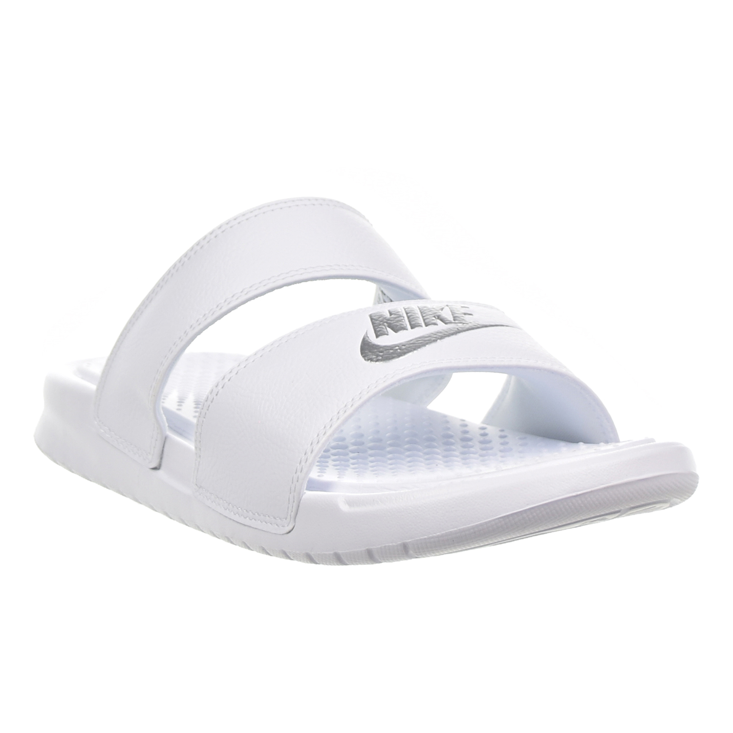 women's nike benassi duo slides white