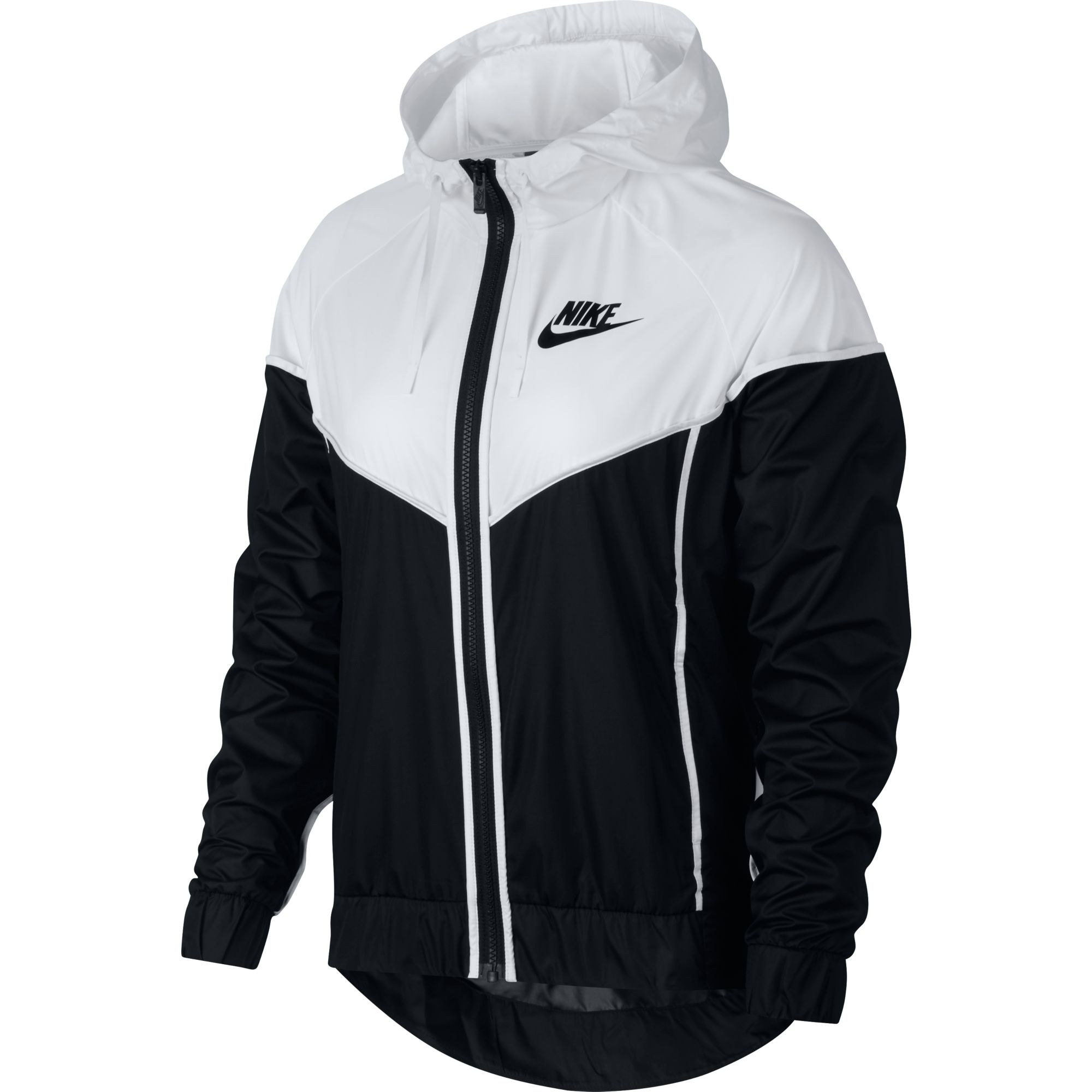 black and white nike windbreaker