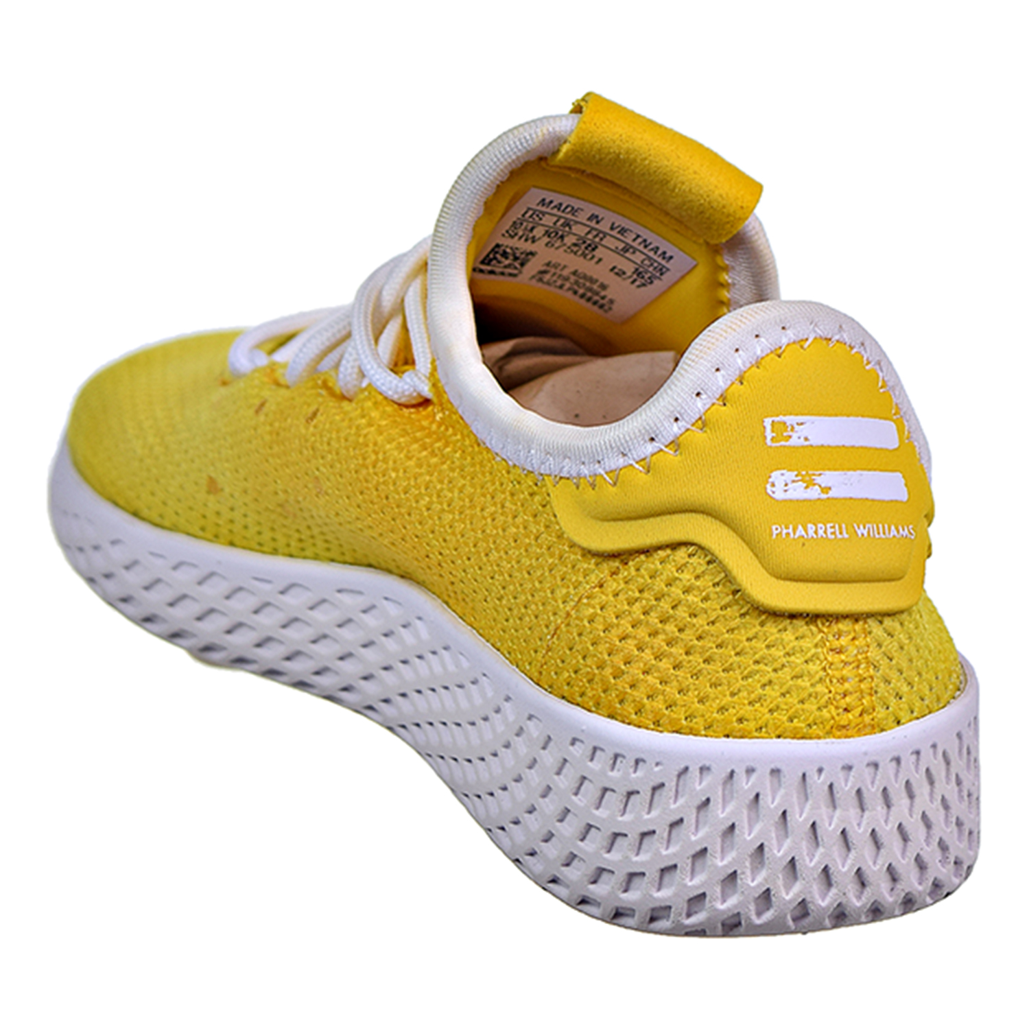 pink and yellow adidas tennis shoes