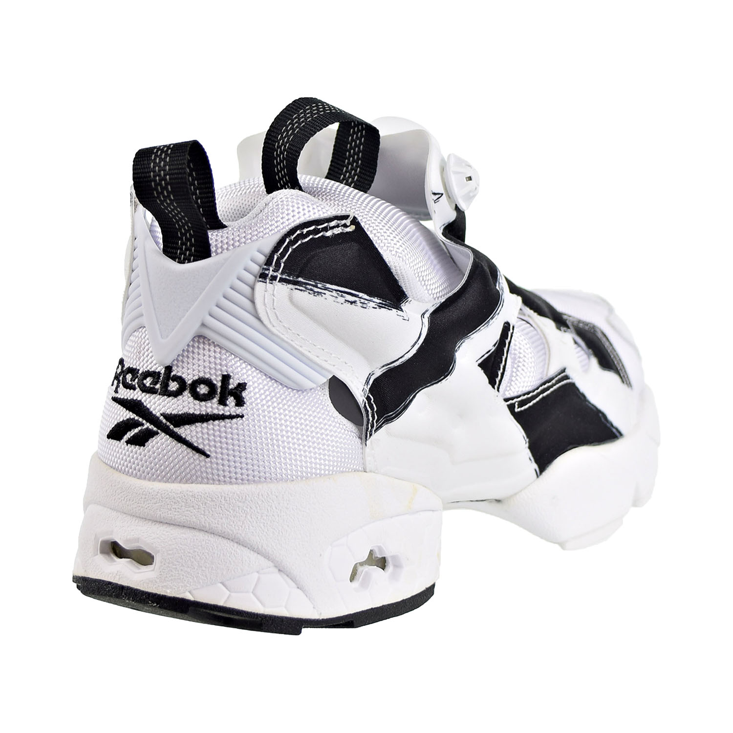 reebok instapump black and white