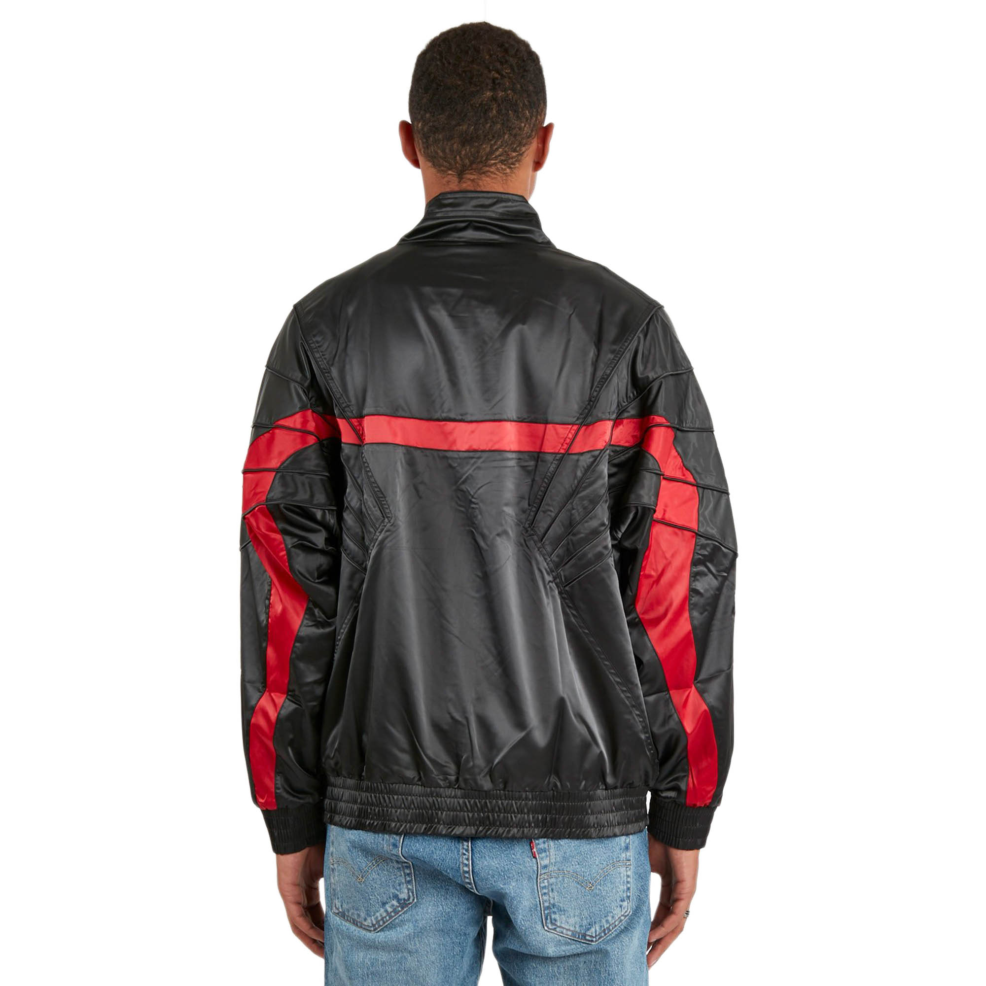 Air Jordan 5 Men's Satin Jacket Black-Gym Red AR3130-010 | eBay