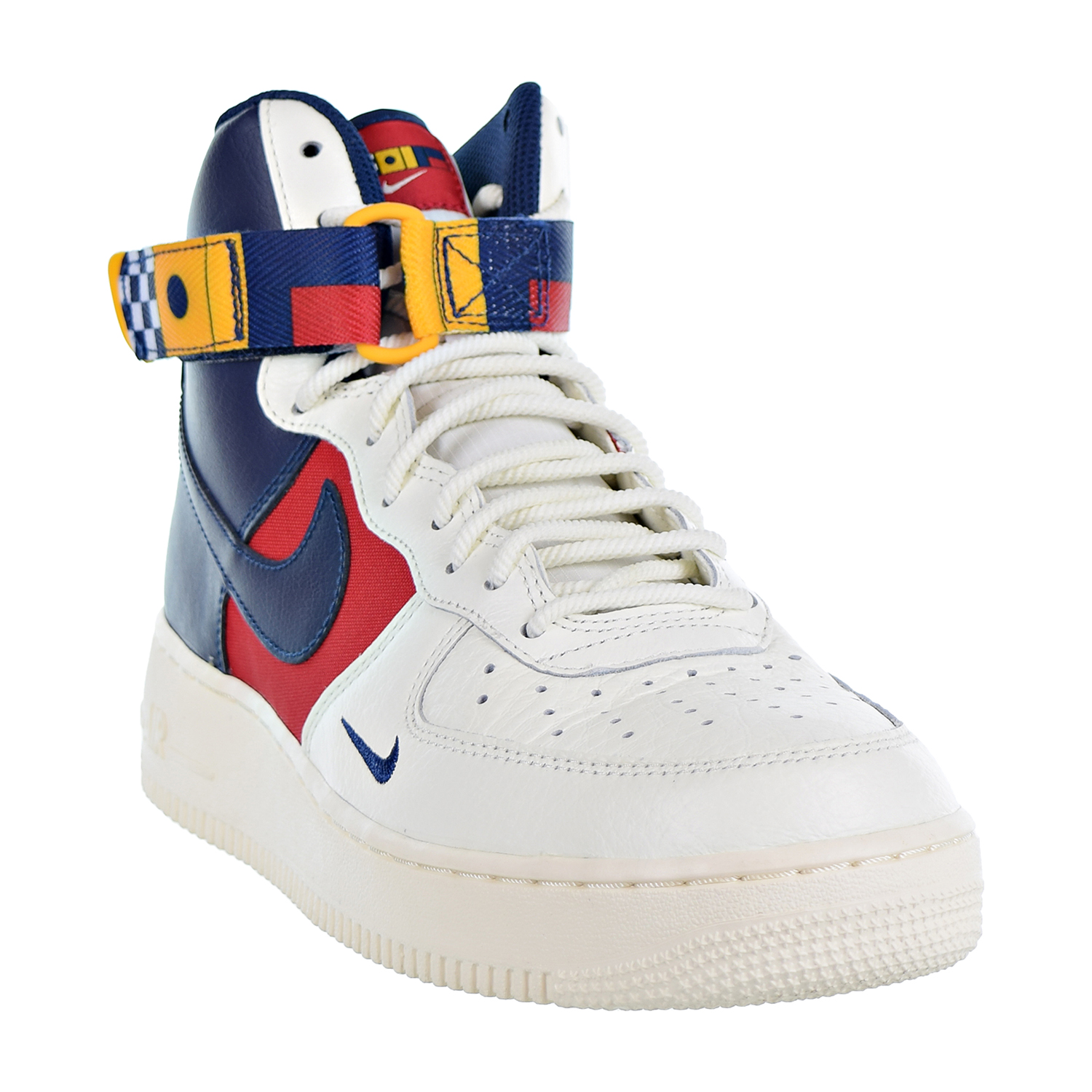 Nike Air Force 1 High '07 LV8 Men's Shoes Sail-Midnight Navy-Gym Red AR5395-100 | eBay