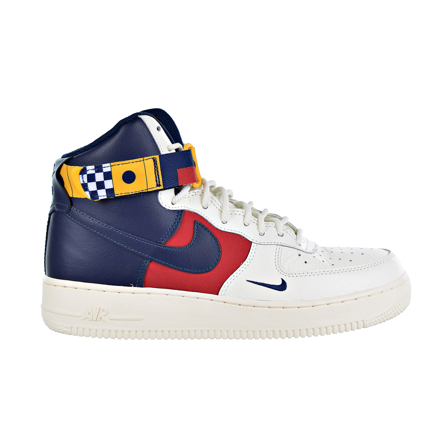 Nike Air Force 1 High '07 LV8 Men's Shoes Sail-Midnight Navy-Gym Red AR5395-100 | eBay