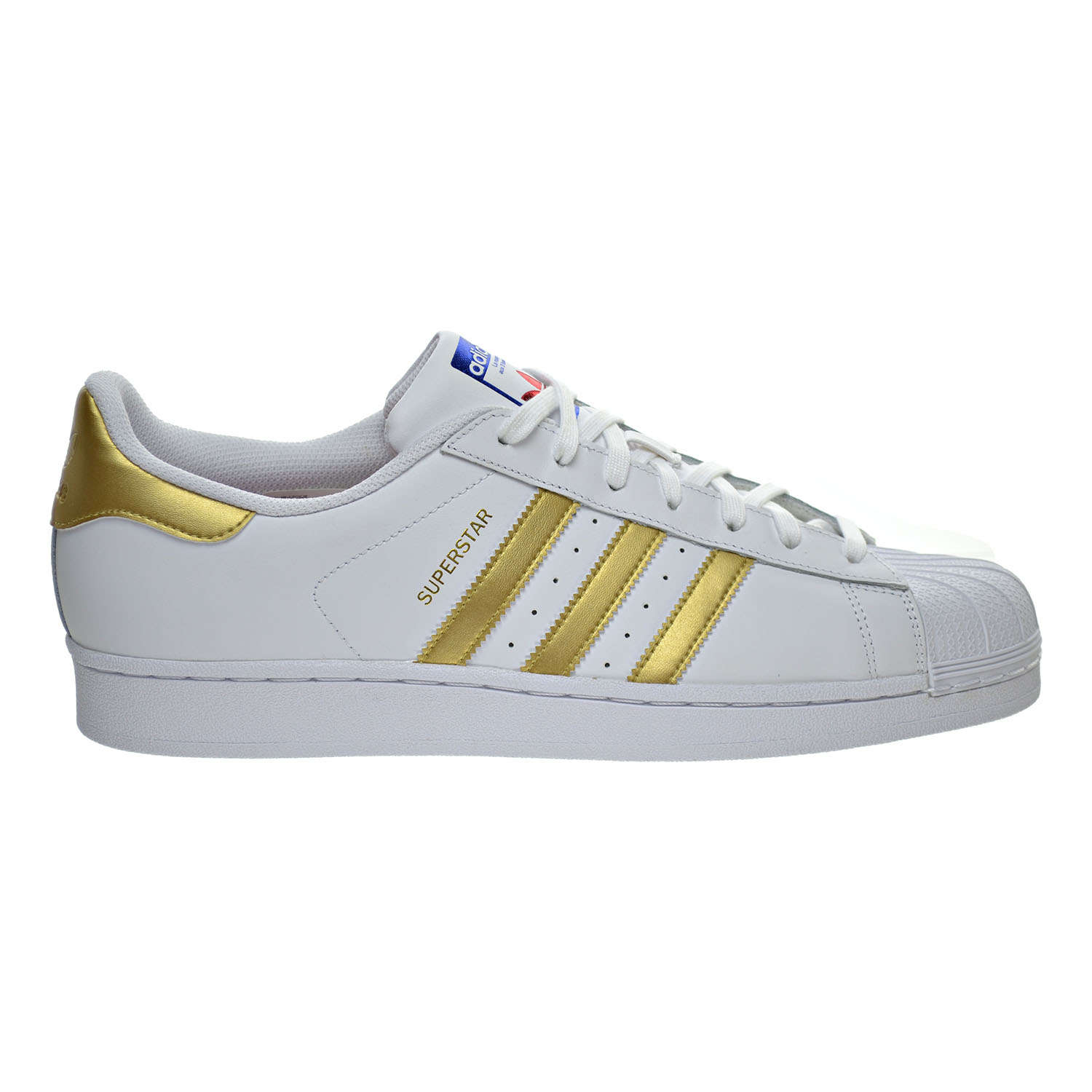 Adidas Superstar Men's Shoes White/Metallic Gold/Blue b39399