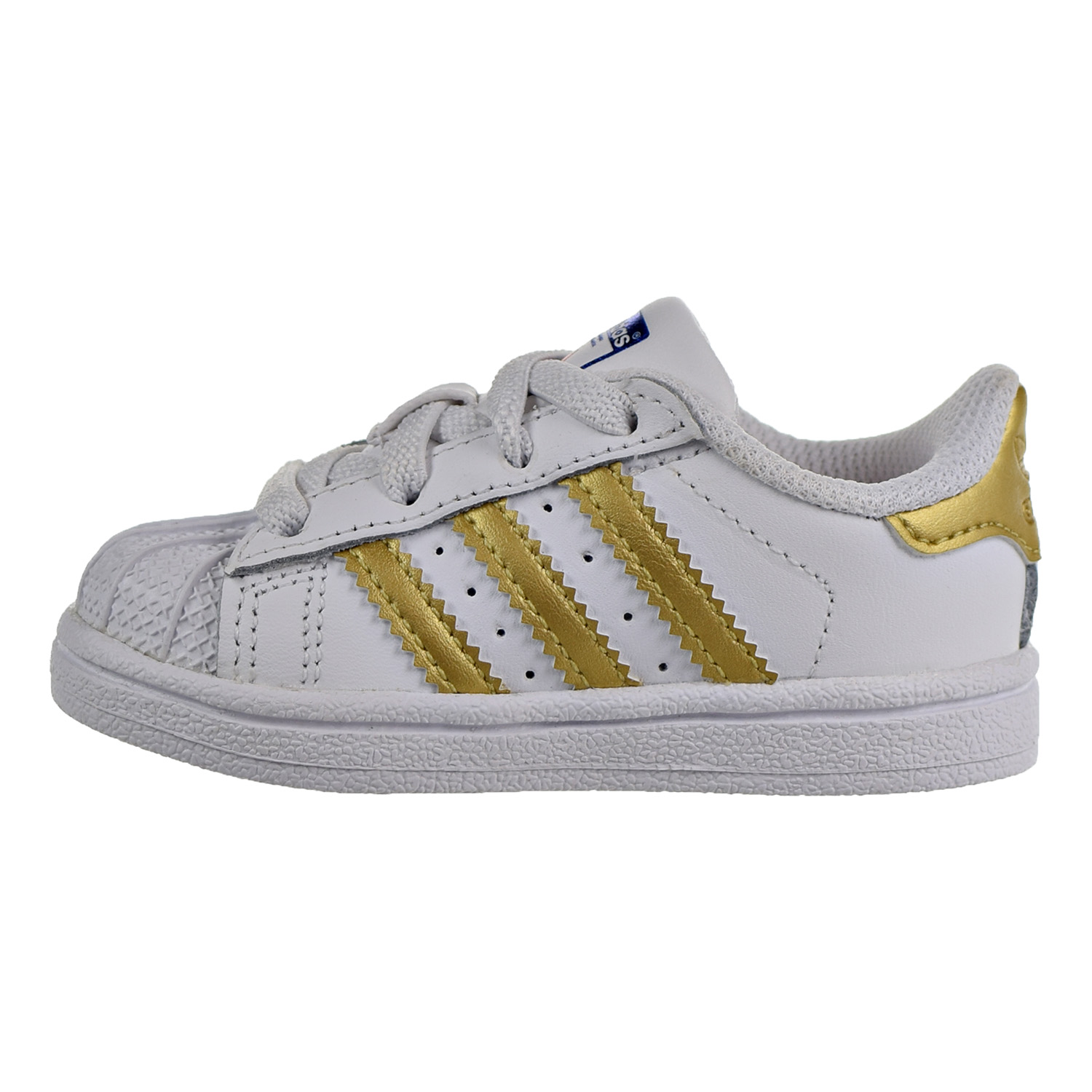 Adidas Superstar Toddler Shoes White-Metallic Gold-Blue ...
