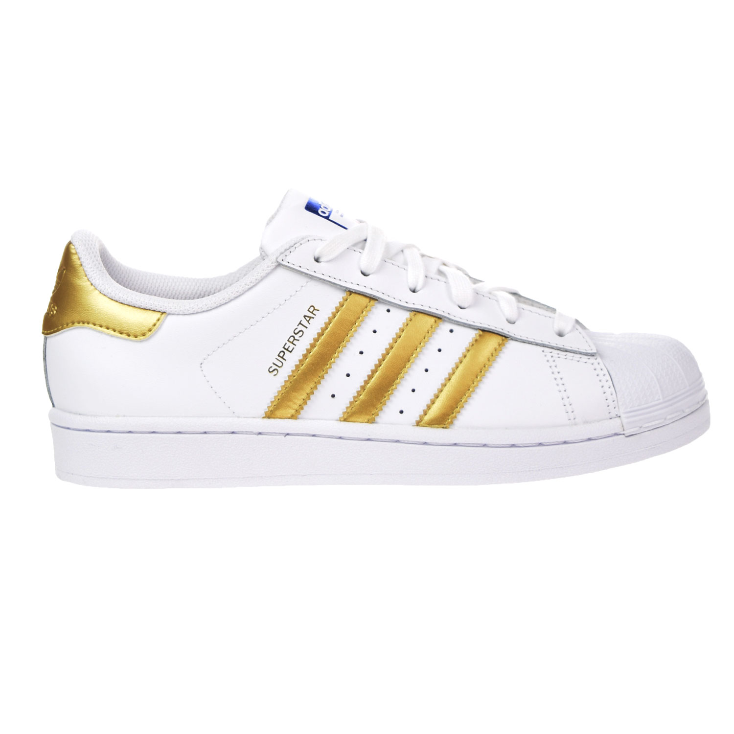 adidas superstar white and gold